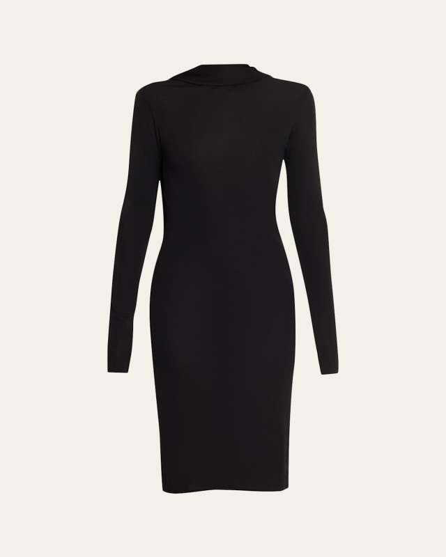 Cocoon Cape Jersey Midi Dress